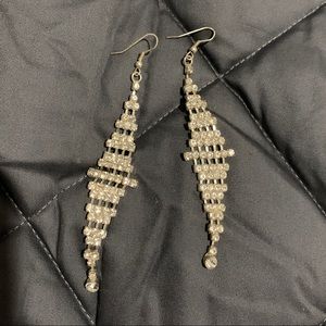 Silver dangle earrings